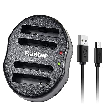 Kastar Dual USB Charger for Canon NB-4L, CB-2LV and ELPH 100 HS, 310 HS, 300HS, 330HS, Powershot SD1400 is, SD750, SD1000, SD600, SD1100 is, SD630, SD400, SD450, SD780, VIXIA Mini