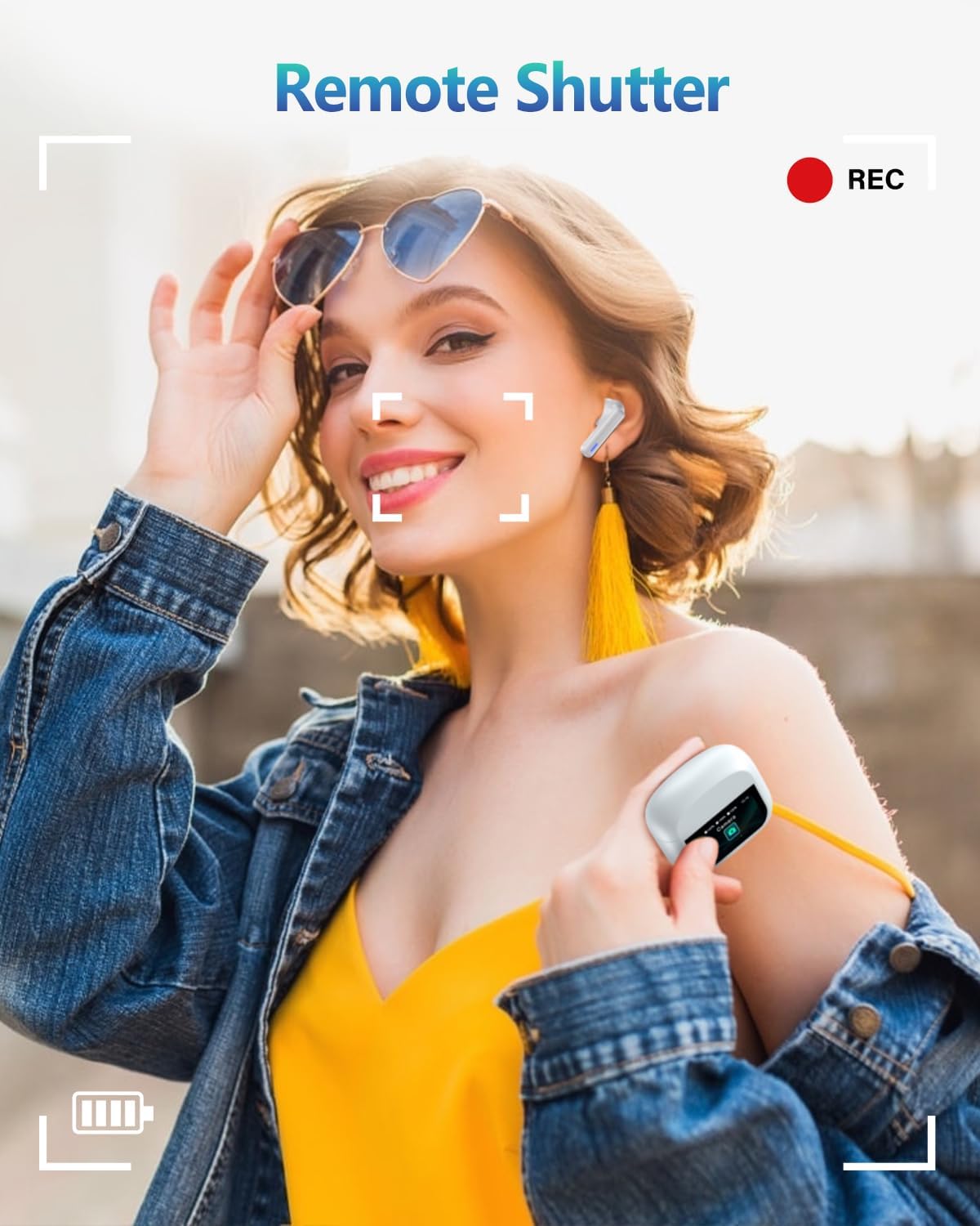 Wireless Earbuds Bluetooth Headphones, ANC/ENC Noise Cancelling, Ear Buds with Multifuntional Touch Screen, 40H Stereo Sound for Sports, IPX7 Clear Calls, 5 EQ for iOS Android - LightGray - Image 4