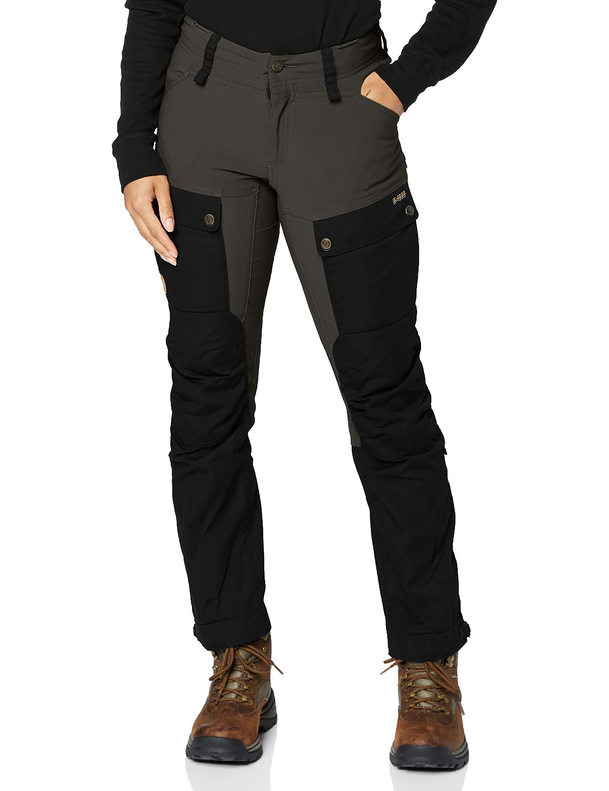 FJALLRAVEN F89852-550-018 Keb Trousers Curved W Reg Black-Stone Grey 32