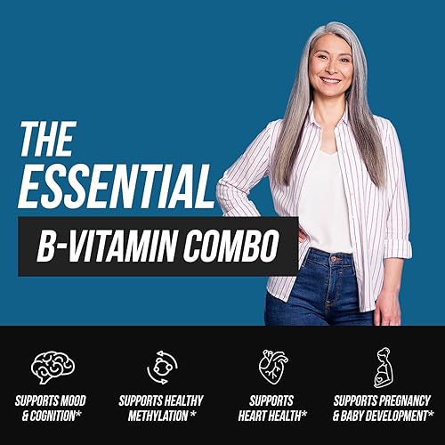 Miniatura 5 de L Methyl Folate 15mg Plus Methyl B12 Cofactor  Orgánico sabor a bayas fuerza profesional líquido sublingual forma activa 5-MTHF  Apoya el estado de