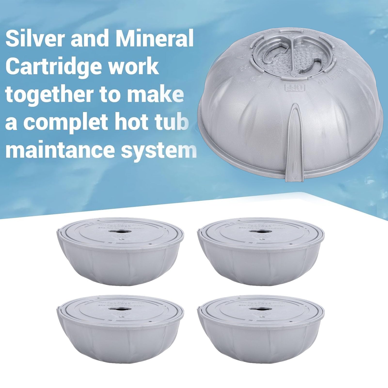 Fabater Reemplazo de Cartucho de Bañera de Hidromasaje, 4 Uds., para Flotante Ease, Cuidado del Agua Equilibrado, Fácil Mantenimiento para Propietarios de Bañeras de Hidromasaje