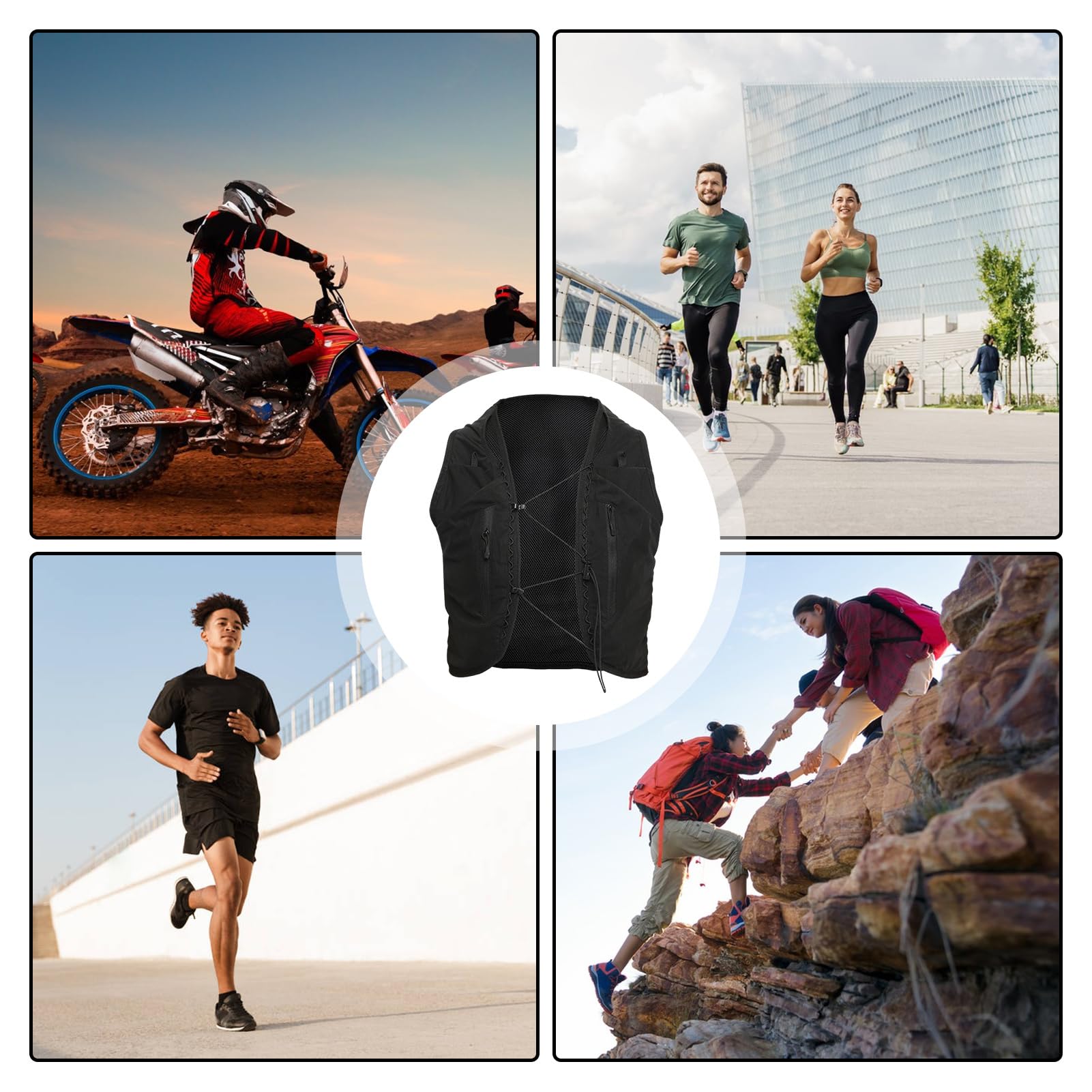 Zaino per vescica idratante, zaino per idratazione da corsa Gilet da corsa | Borsa pettorale in tessuto morbido per ciclismo, arrampicata, escursionismo e viaggi