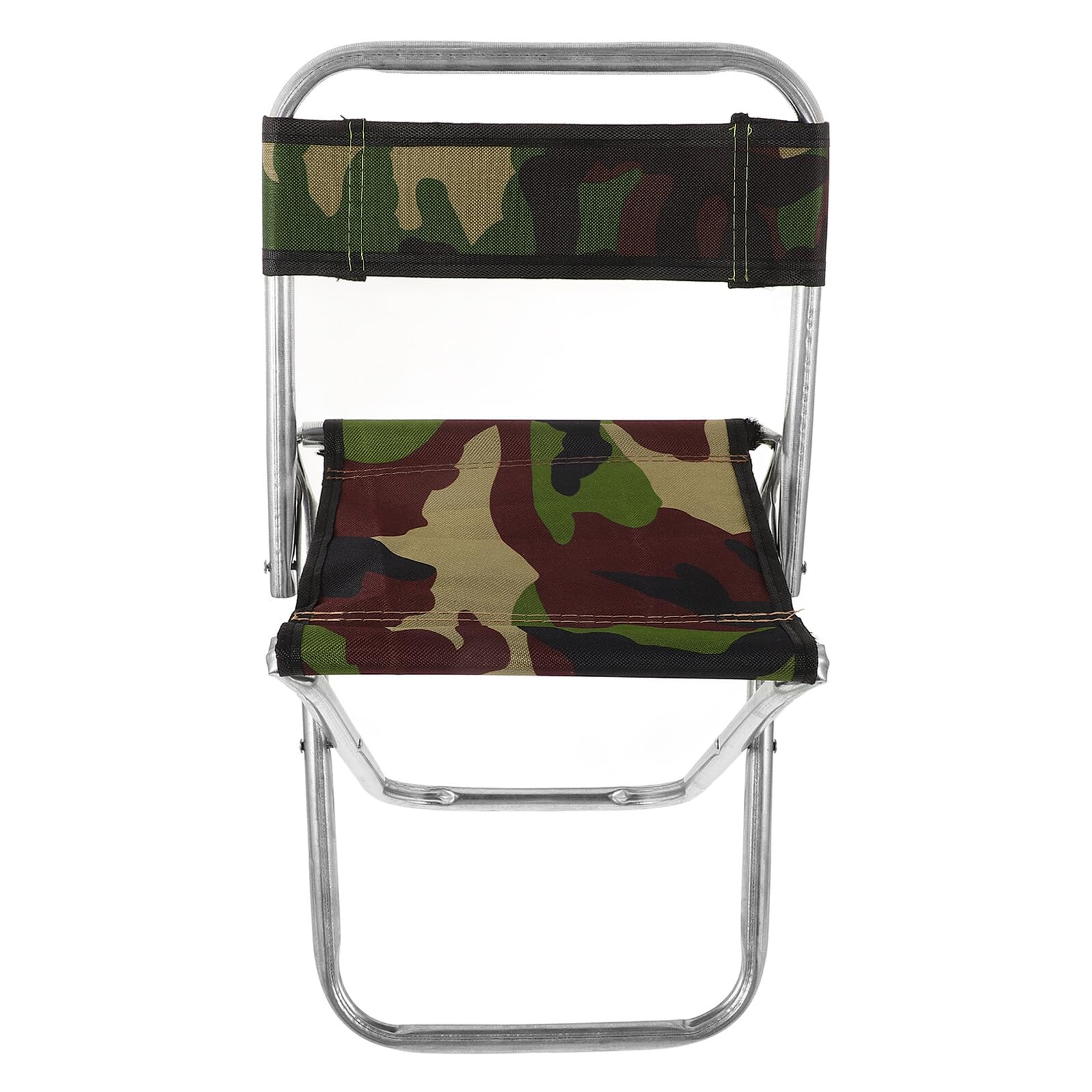 Chaise de pêche pliante grand format en métal solide et siège camouflage