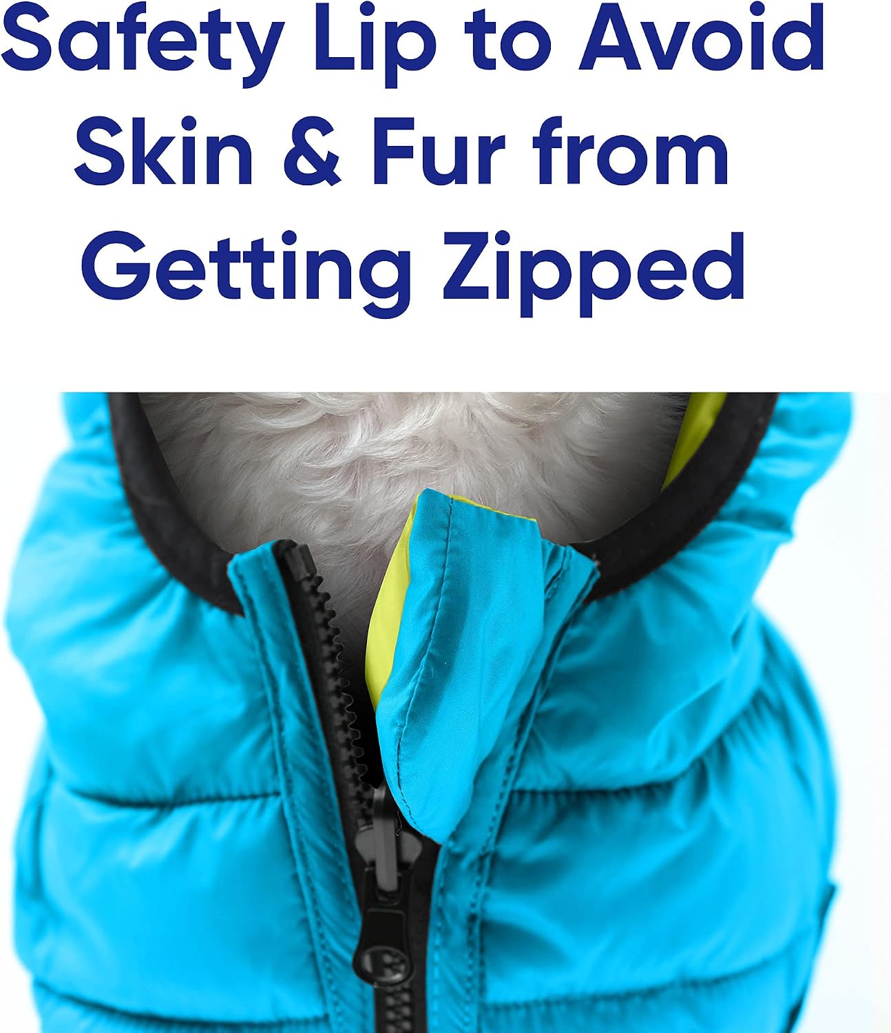 Pawtitas Reversible Dog Coat Windproof A Cold Weather Dog Puffer Vest - Blue/Yellow Zip Up Dog Jackect For Toy Breed Dogs - Image 4