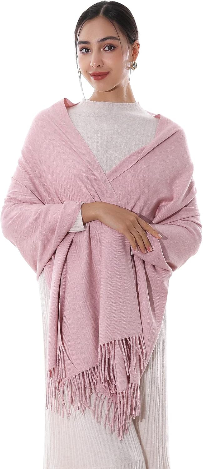 RIIQIICHY Scarfs for Women Winter Scarf Pashmina Shawls Wraps for Evening Dresses Large Soft Warm Scarves - Image 3