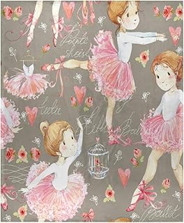 Blueangle Cute Girl Ballerina Blanket Super Soft Warm Cozy Blanket Lightweight All Season Fleece Throw Blanket for Bed or Sofa, Easy Care (50 x 60 Inches)