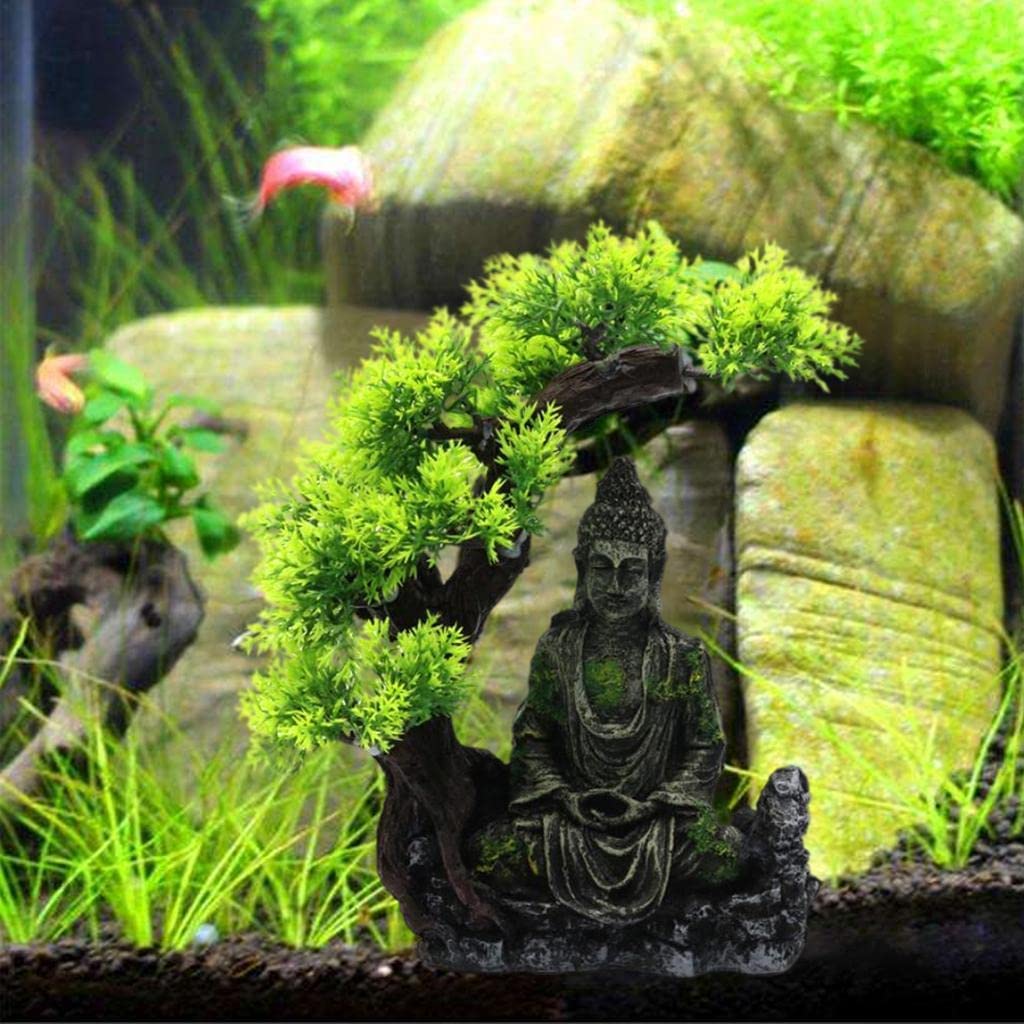 Vaso Decorativo Per Acquario Con Muschio - Nascondiglio Per Pesci In Poliresina