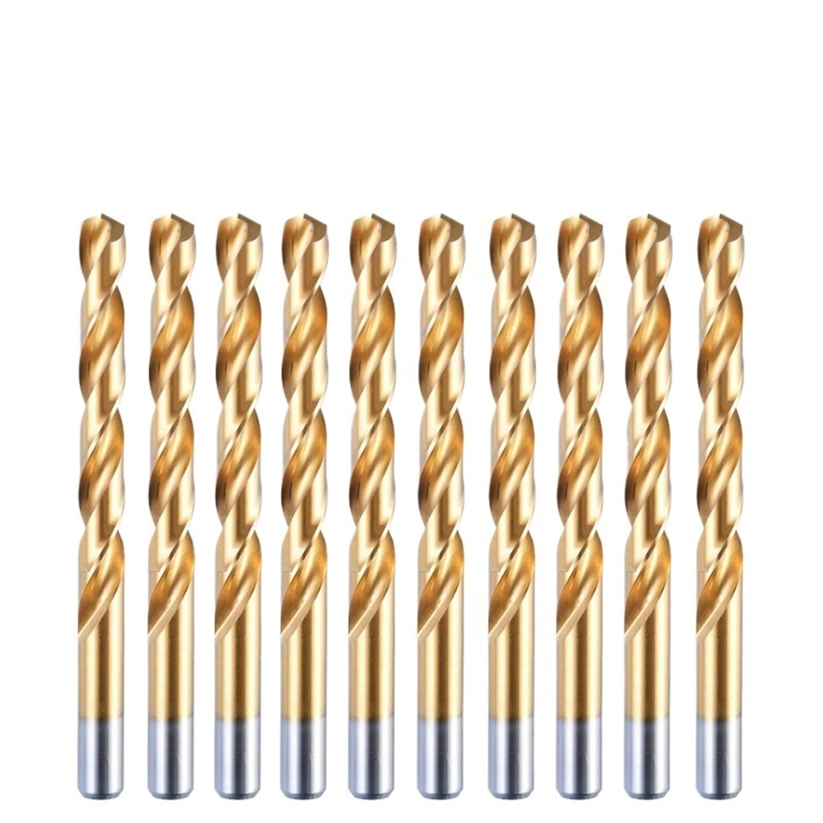 Punta da trapano HSS M2 da 0,5-18 mm, gambo dritto, punta elicoidale rivestita in titanio for acciaio inossidabile, ferro, plastica, legno(8.0mm 1pc)