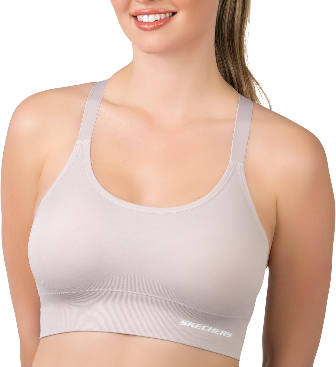 Skechers 3 Pack Womens Sports Bra, Sostén Deportivo, Racerback Keyhole, Athletic Yoga Multipack - Image 5