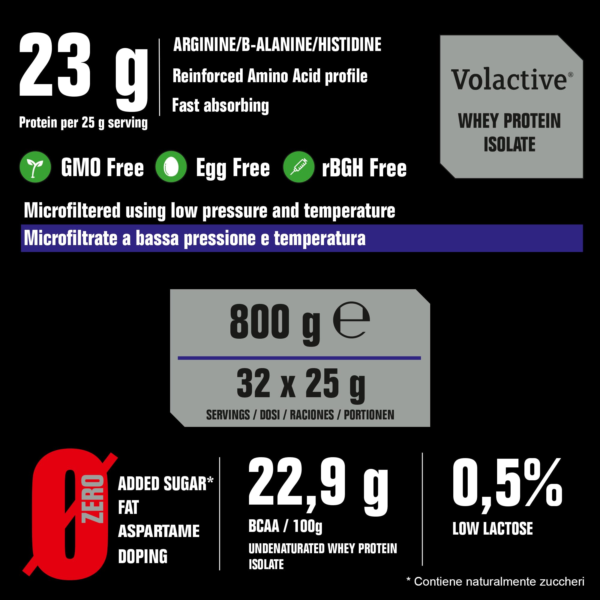 Anderson Proteine in polvere - Chocolat Noir, 92% proteine, 22.9% BCAA, Volactive, microfiltrate, 0.5% lattosio, zero grassi, zero zuccheri, zero aspartame, doping free- QUANTUM 10.4 REVOLT