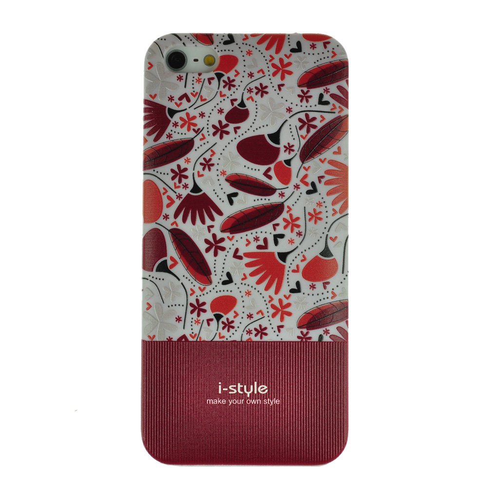 Smartist Softbank au iPhone 5 Back Cover Flower CASE CASEIH5-BackCoverFlower-WI [iPhone 5 compatible back cover slim stylish smartphone case] Flower Wine red wine red (japan import)