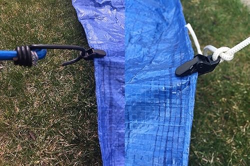 Miniatura 6 de Honbay 12 clips de lona para toldo, abrazadera para tienda de campaña, clips de camping