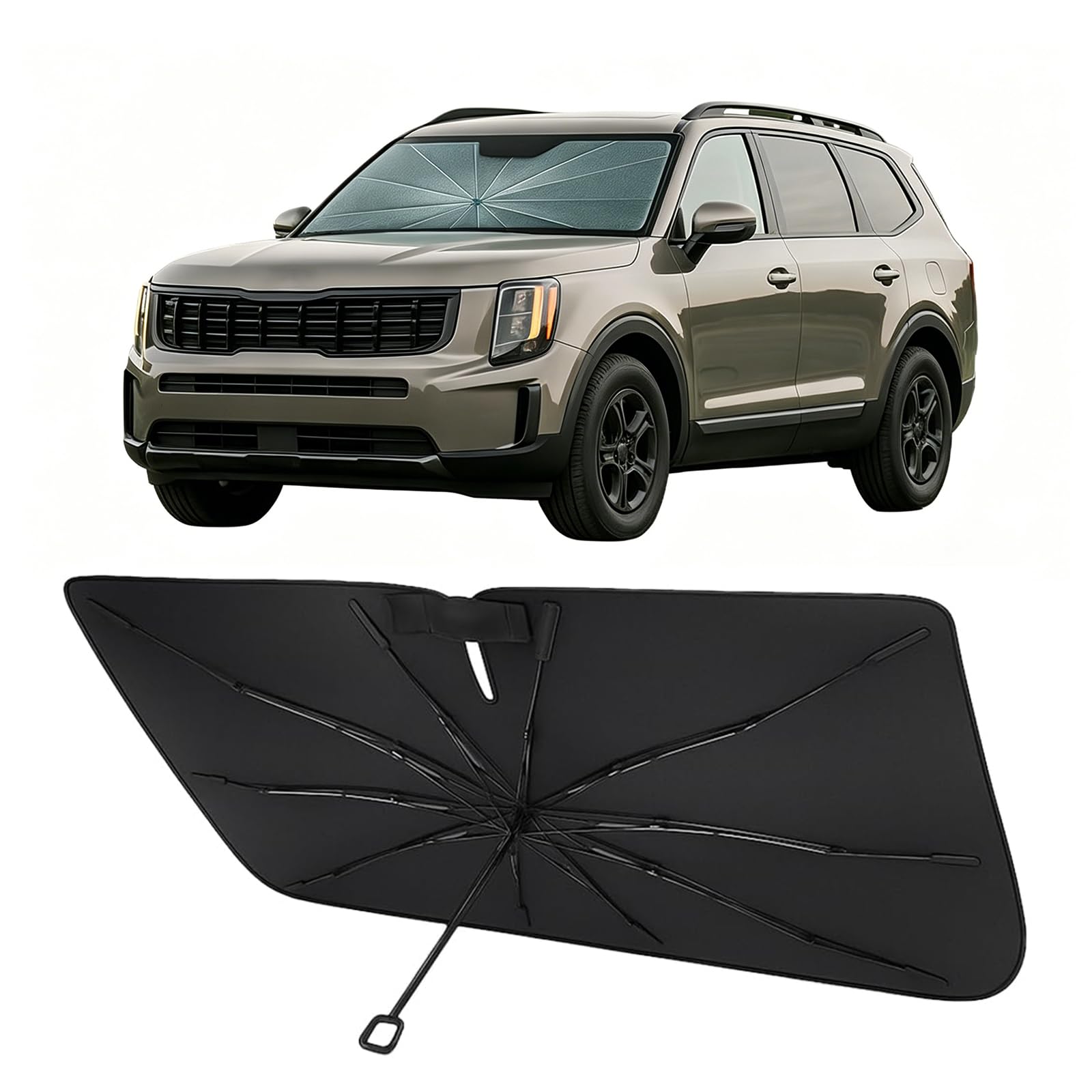 Proadsy Custom Fit Windshield Sun Shade Umbrella for 2021-2026 Kia Sorento