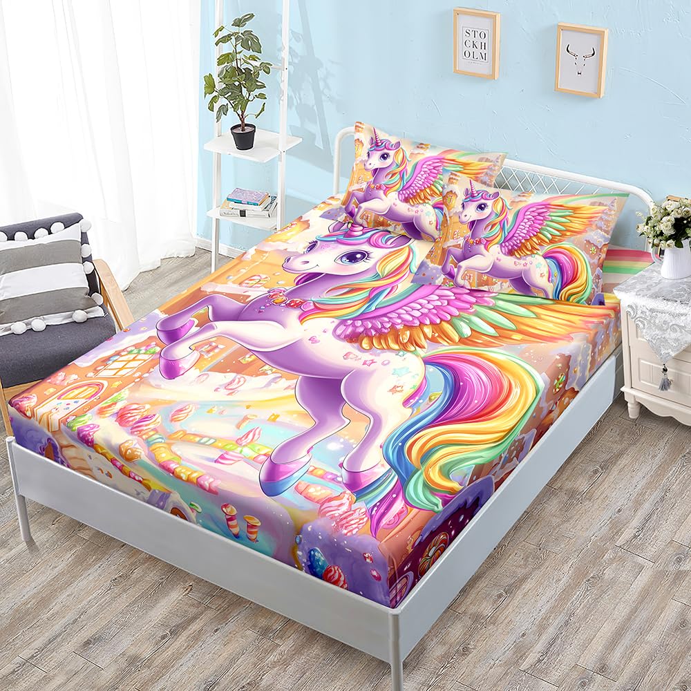 Drap Housse 140X200 Jaune Pourpre Bedding Drap Housse Coupes De 30 Cm pour Matelas Épais,Réglable en Microfibre Brossé Extra Doux,Résistant, Anti Plis