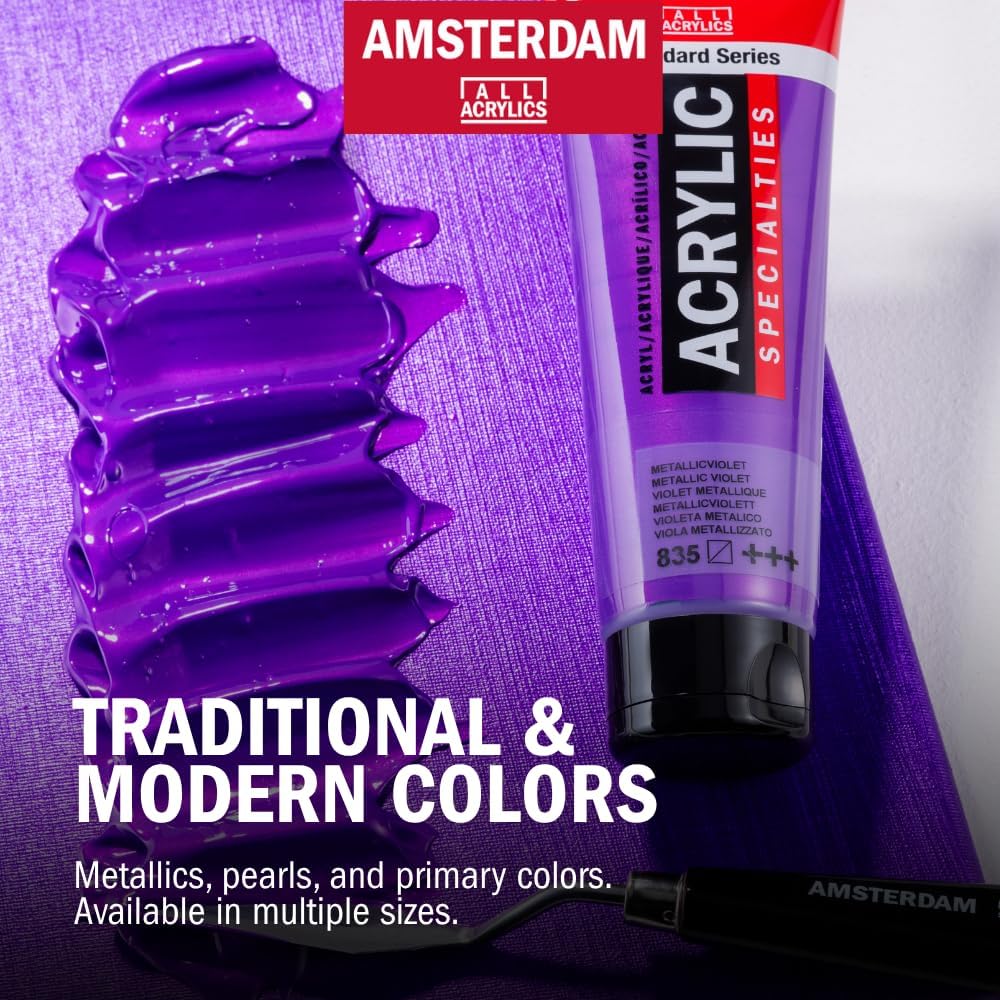 Amsterdam Standard Series Acrylic Paint Set for Beginners | Sample Set (48 x 20 ml Tubes) | Base Colour Selection
