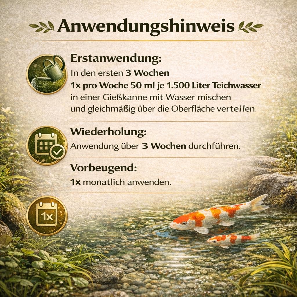 MIBO Fadenalgenvernichter Flüssig 5l für 150.000 Liter Teichwasser Fadenalgen Stopp
