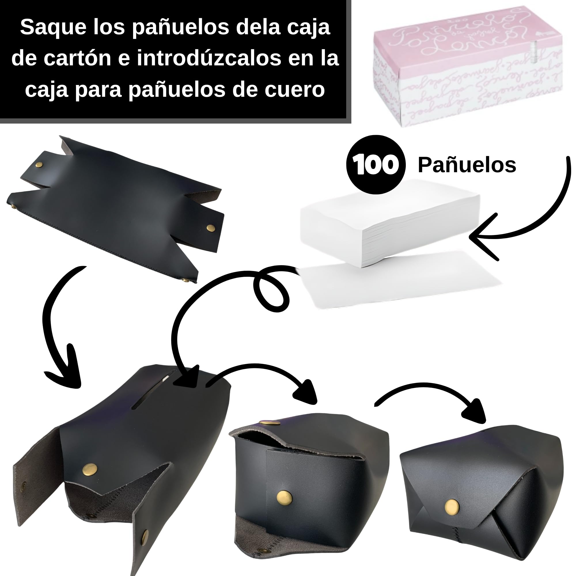 Portafazzoletti In Pelle Sintetica - Scatola Elegante Per Casa, Ufficio E Auto - Foto 4