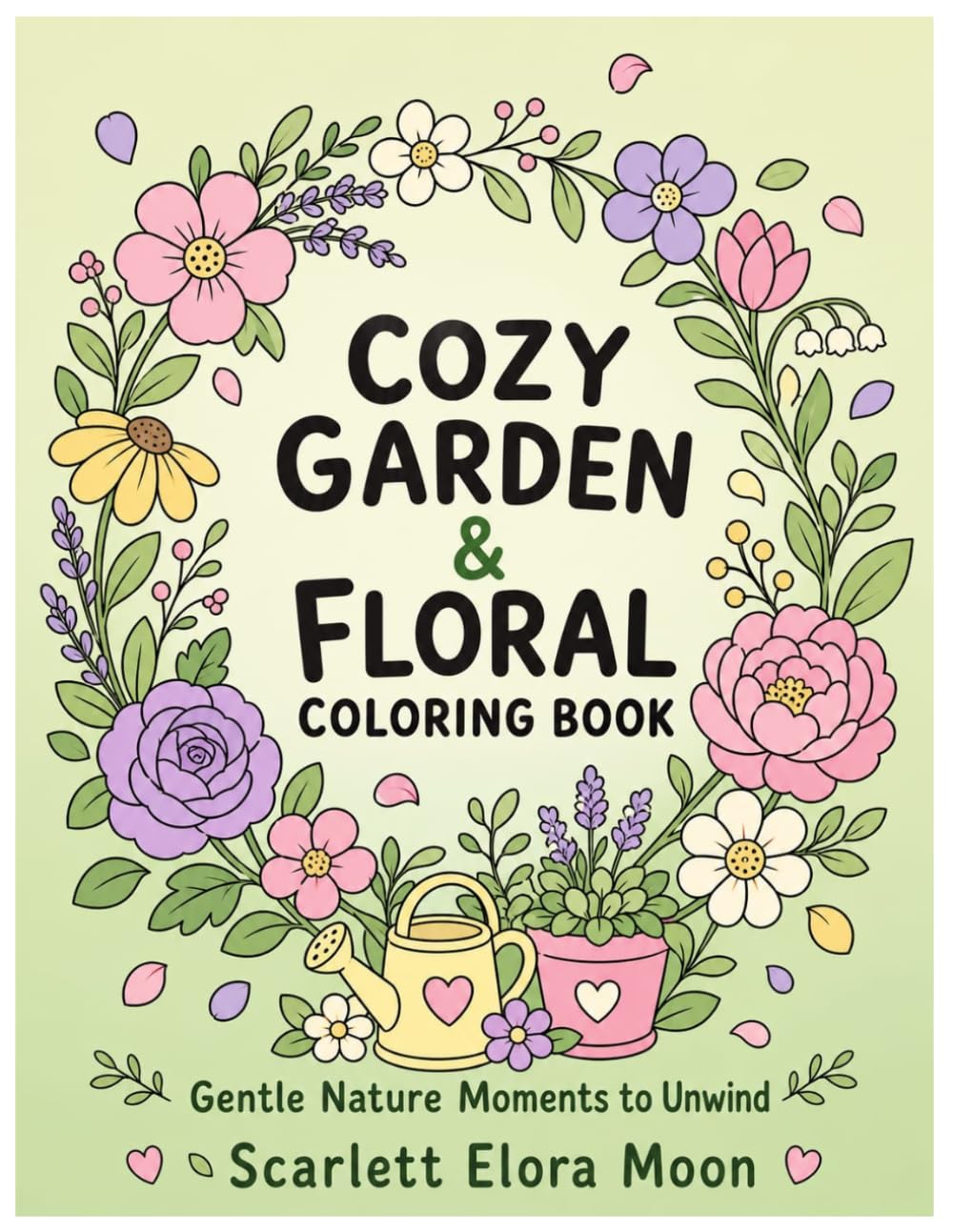 Cozy Garden & Floral Coloring Book: Relaxing Nature Scenes with Flowers, Butterflies and Peaceful Garden Moments for Stress Relief (Cozy Life Coloring Series)