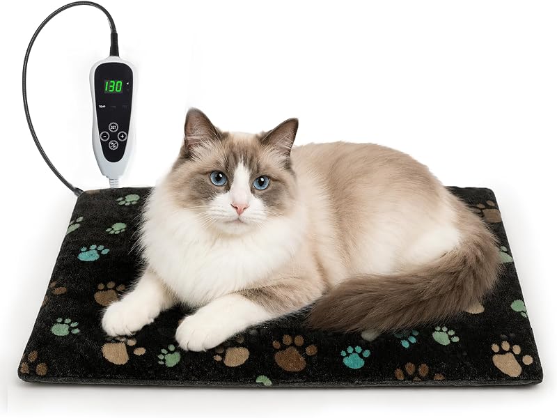 Colchonete Térmico para Gatos GOLOPET com Temperatura Ajustável e Temporizador 43,18 x 33,02 cm