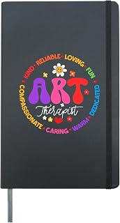 Art Therapist Pediatric Art Therapy expressive Art Student Hardcover Journal, Black