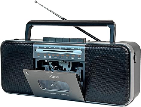 Portable Cassette Player Recorder, AM/FM/SW Radio, Bluetooth, USB/SD, 10W Speaker, Record to Cassette/USB/SD, MP3 Converter