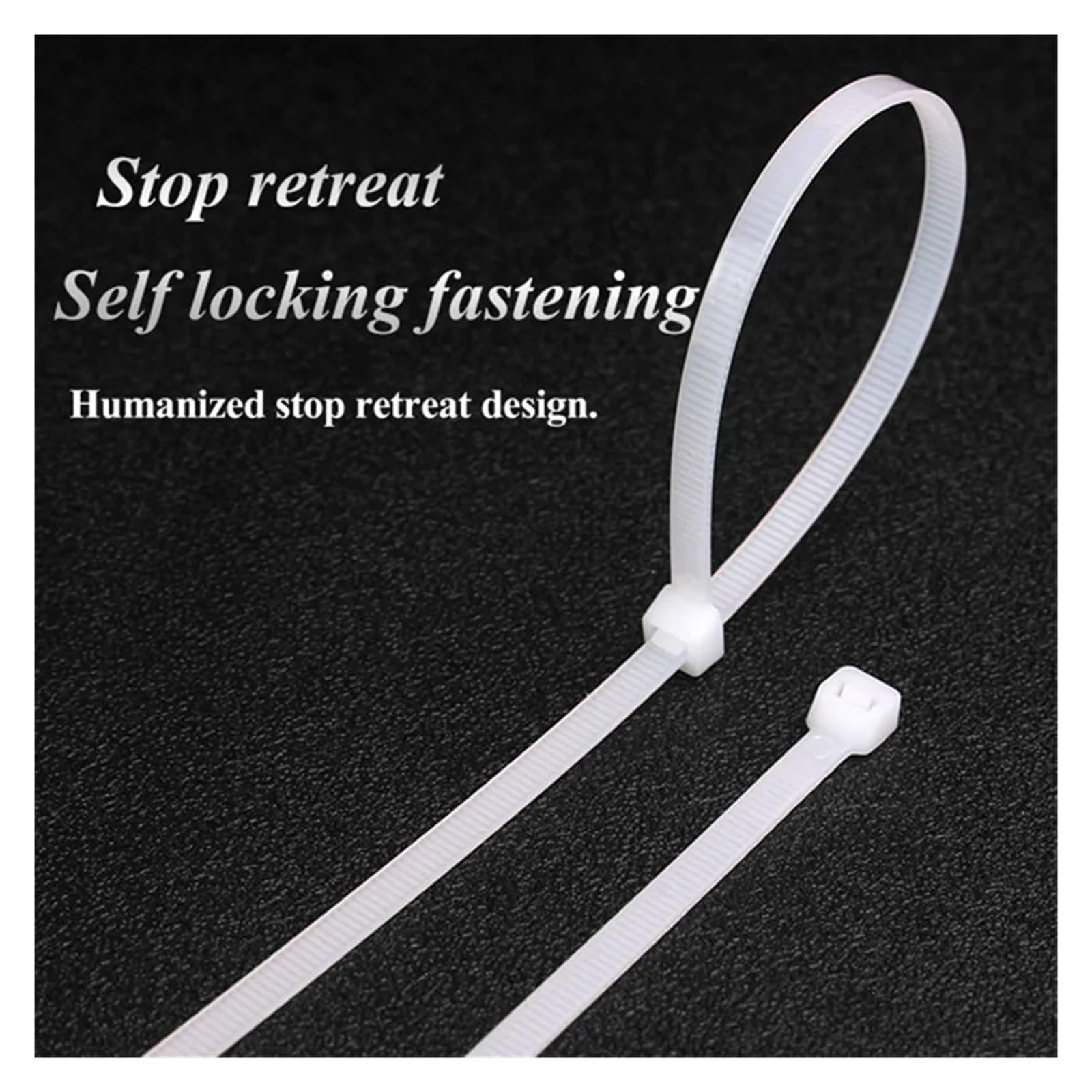 Fascette stringicavo autobloccanti in nylon, 100 pezzi, fascette stringicavo colorate in plastica, fascio di fascette bianche(3.5x400(white)100pcs)