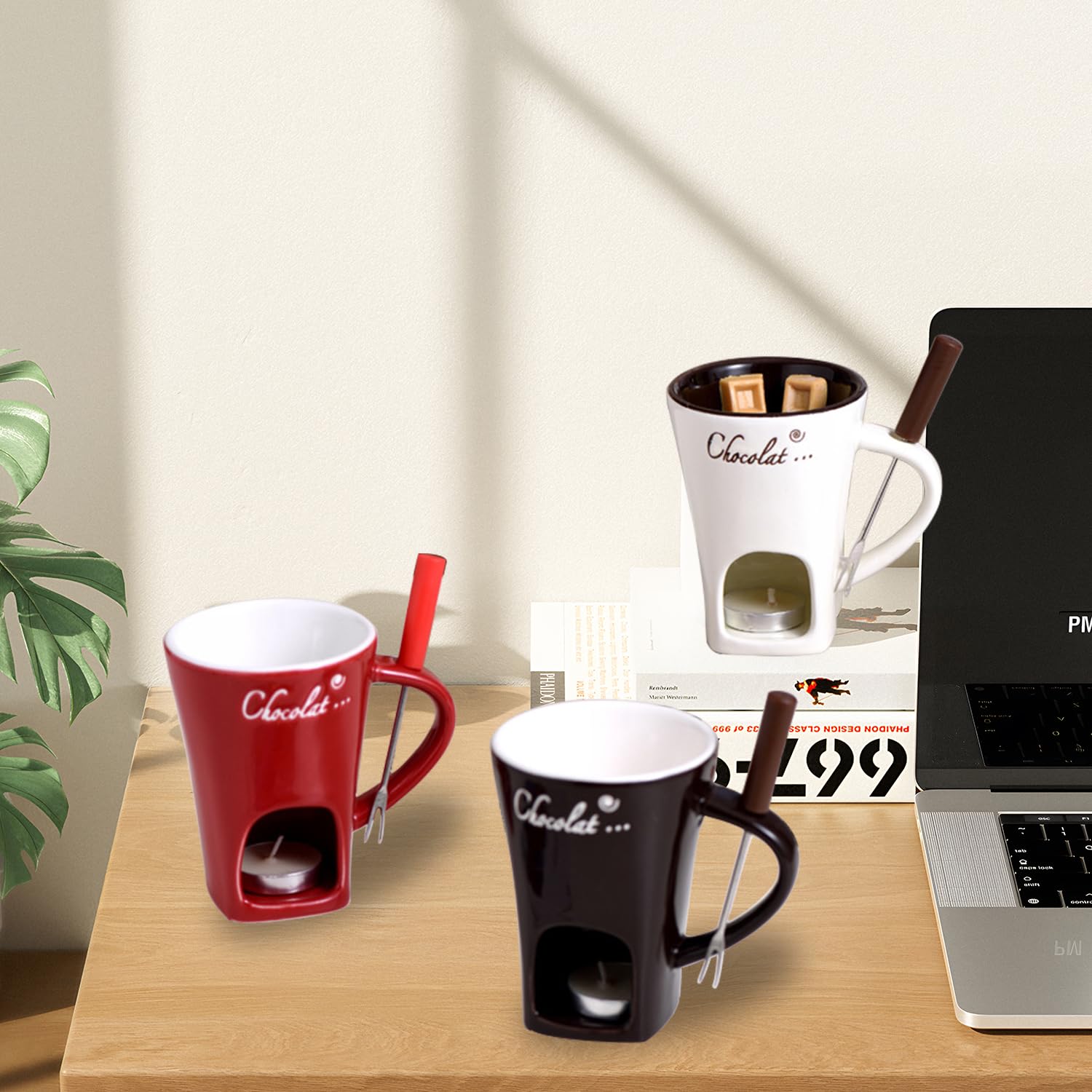 Générique Mug Fondue Au Chocolat 130 ML | Tasses à Fondue