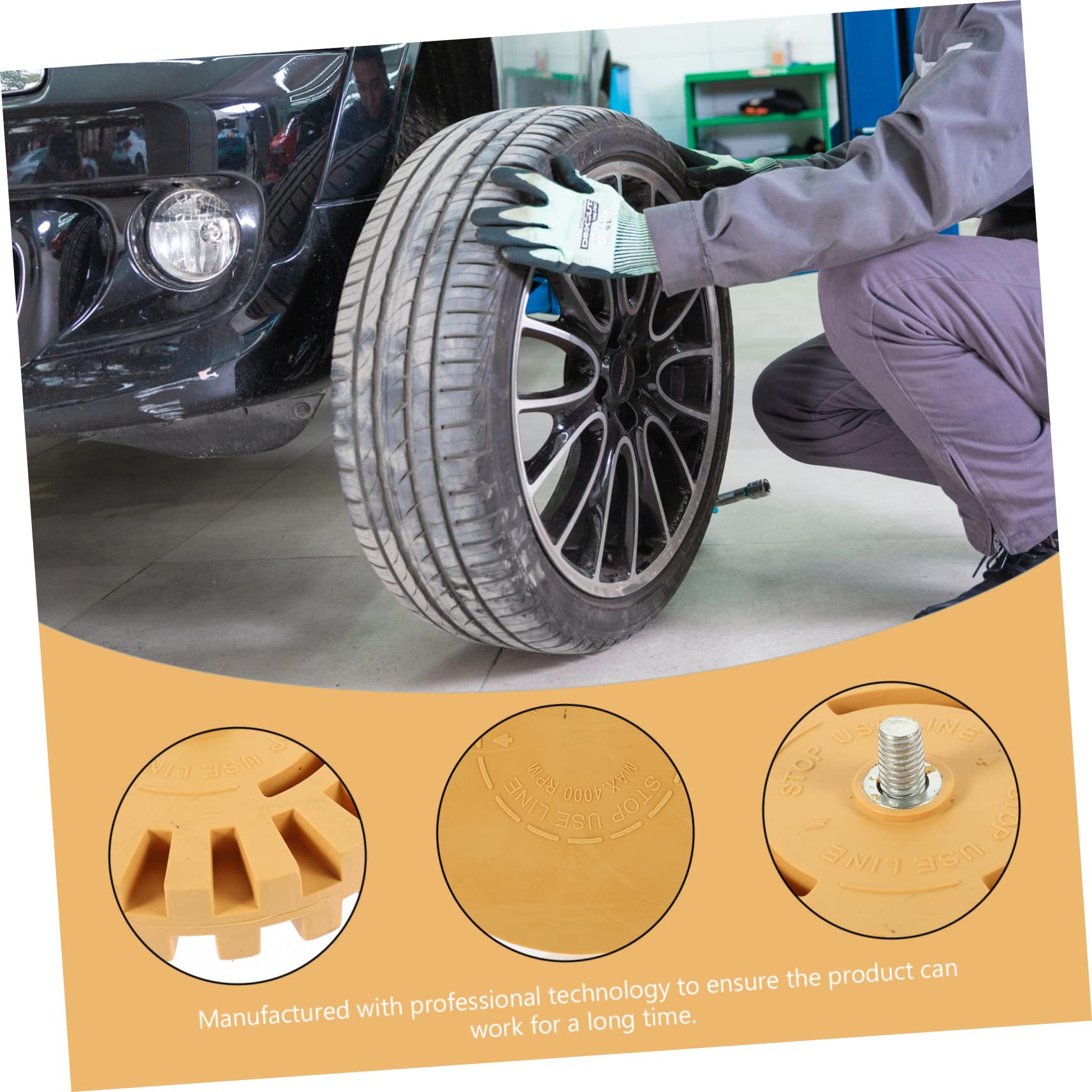 OSALADI Rubber Wheel Decal Remover Glue Remover for Car Auto Detailing Supplies Eraser Wheel Tool