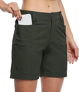 Willit Women's Shorts Hiking Cargo Golf Shorts Outdoor Summer Stretch Shorts with Pockets Water Resistant