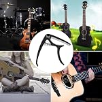 Quick-Change Capo for Acoustic and Electric Guitars | ABS Guitar Capo - Universal Stringed Instruments Accessories, for 6-String Acoustic & Electric Guitar Bass Mandolin Ukulele Banjo Bass, with Picks