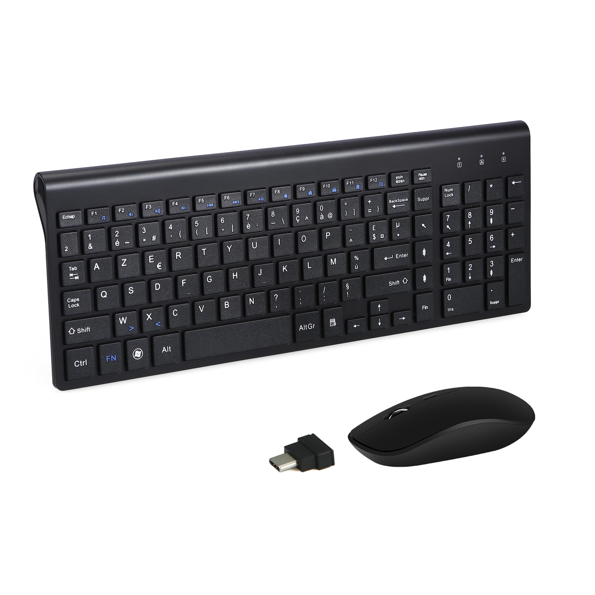 Set tastiera e Mouse wireless, Mouse retroillumina... - Grandado