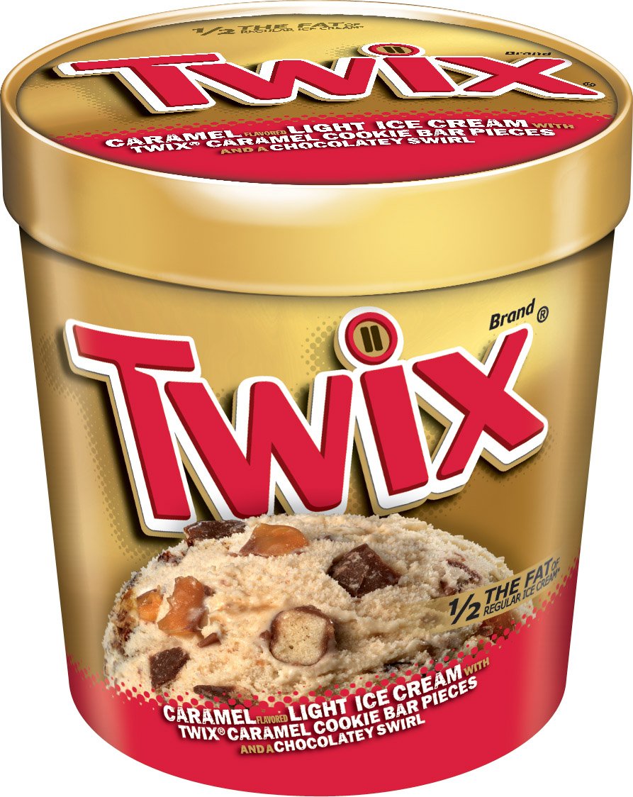 Twix, Cookie Bars Ice Cream, Pint (8 Count)