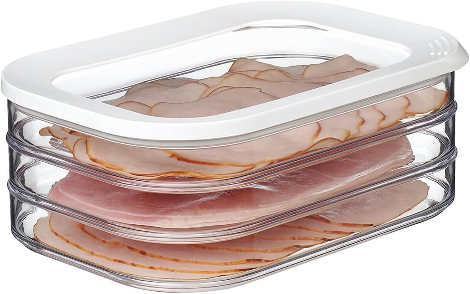 Ailovone Aufschnittdosen stapelbar Frischhaltedose für Aufschnitt Aufbewahrungsbox mit Deckel zur Aufbewahrung von Aufschnitt & Käse Wurst und 