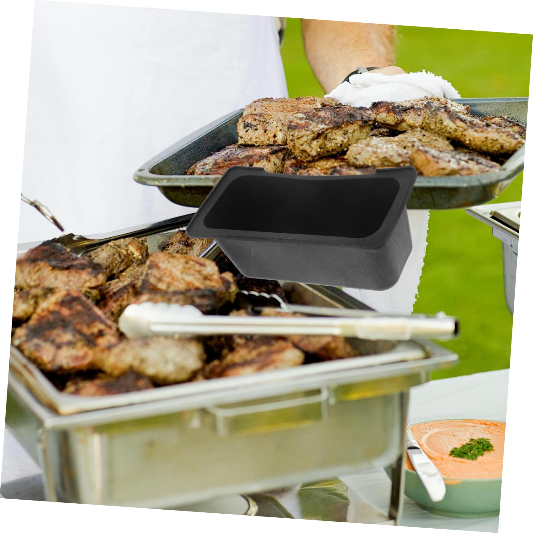 BESTonZON 5 Pezzi Fodera Silicone per Grassi Accessorio per Barbecue Compatibile con Facile Riutilizzabile No e Rischio Perdite
