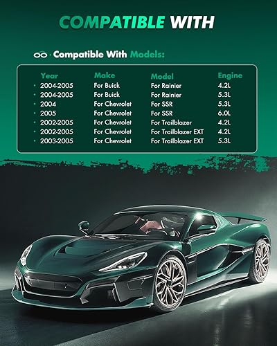 Miniatura 5 de SCITOO - Juego de 8 pastillas de freno de cerámica, para Chevy SSR, Trailblazer EXT, para GMC Envoy, Envoy XL, Envoy XUV, Jimmy, para Isuzu