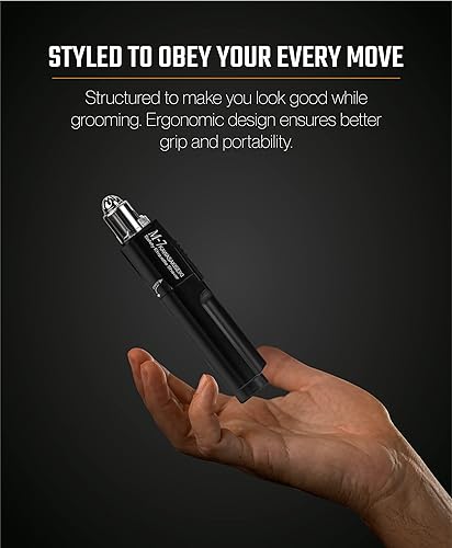 Miniatura 5 de M-7 - Recortadora de pelo de nariz, orejas y cejas multifuncional para hombres, con revestimiento esterilizado de níquel y diseño autolimpiante