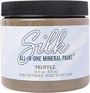 Dixie Belle Silk All-in-One Mineral Paint | Truffle (16oz) | Deep Earthy Brown All-in-One Water Based Primer + Topcoat | Durable Furniture Paint | Low Reflective Finish