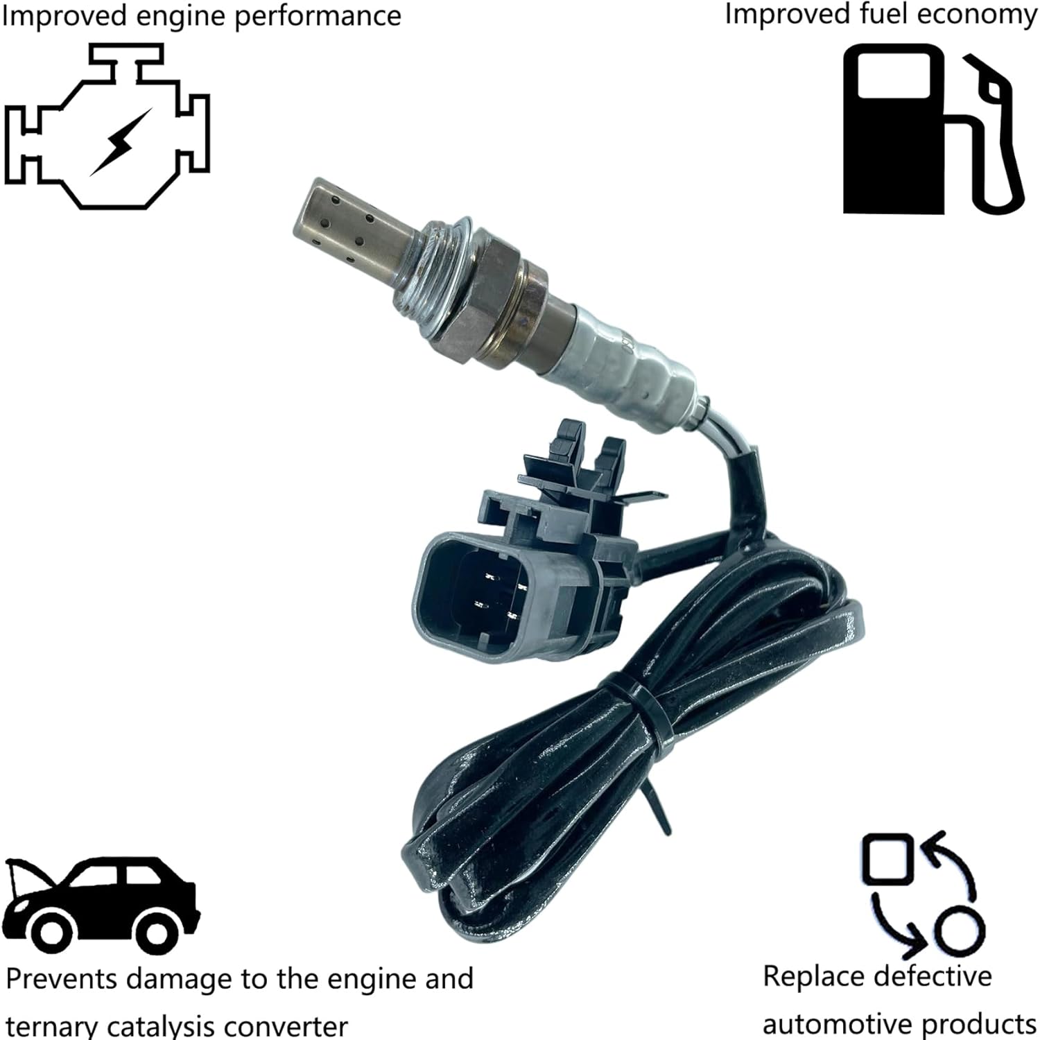 Dropwater Downstream Under Oxygen O2 Sensor Replacement for Infiniti Qx4,For Nissan Frontier,Pathfinder,Pickup,Xterra,Replaces#234-4703 OS1722 13257 ES20055 24543 SG195