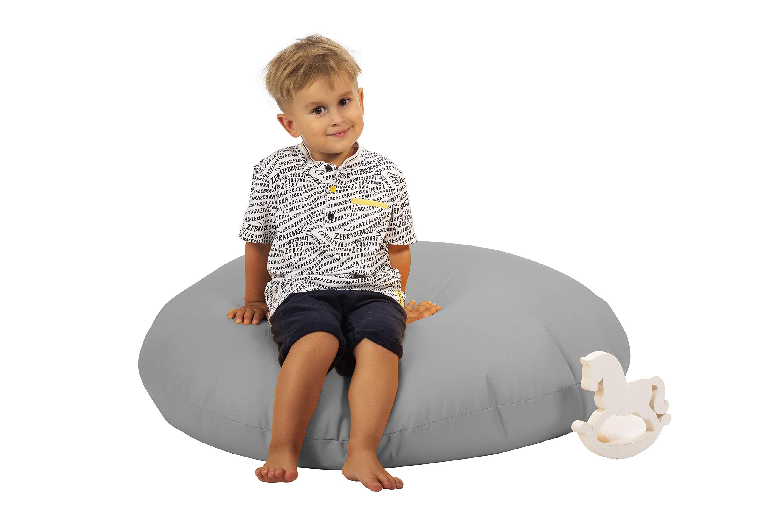 chilly pilley Pouf A Sacco Con Riempimento Di Perline In Eps Pouf Gigante A Sacco Per Interni Ed Esterni Multifunzionale Impermeabilie Per Bambini E Adulti Molti Colori (Grigio,