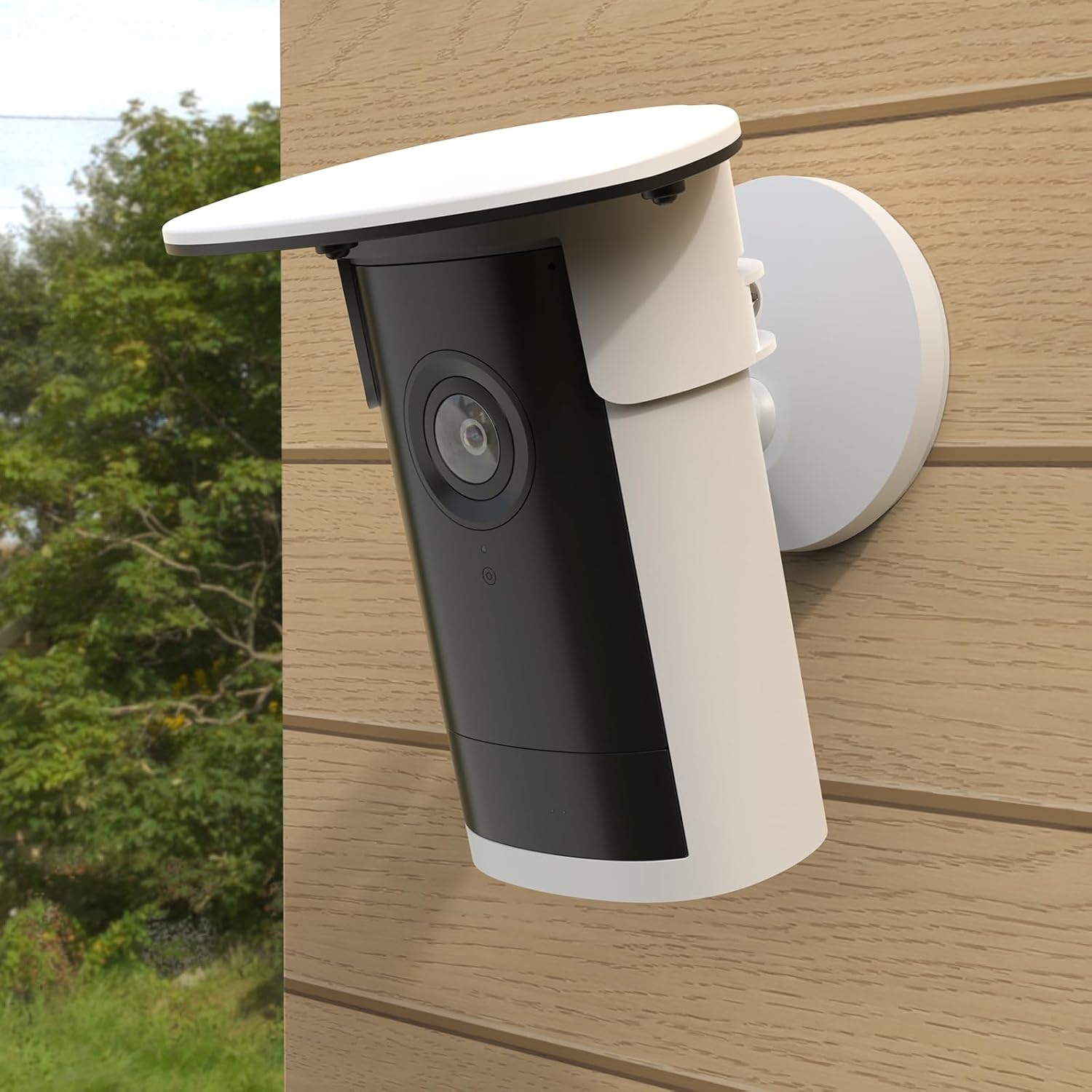 HOLACA Sun Rain Shade Camera Cover for Ring Outdoor Cam Pro, Plug-in (2nd Gen), Camera Shield Protective Cover for Resistant UV, Easy to Install (White)