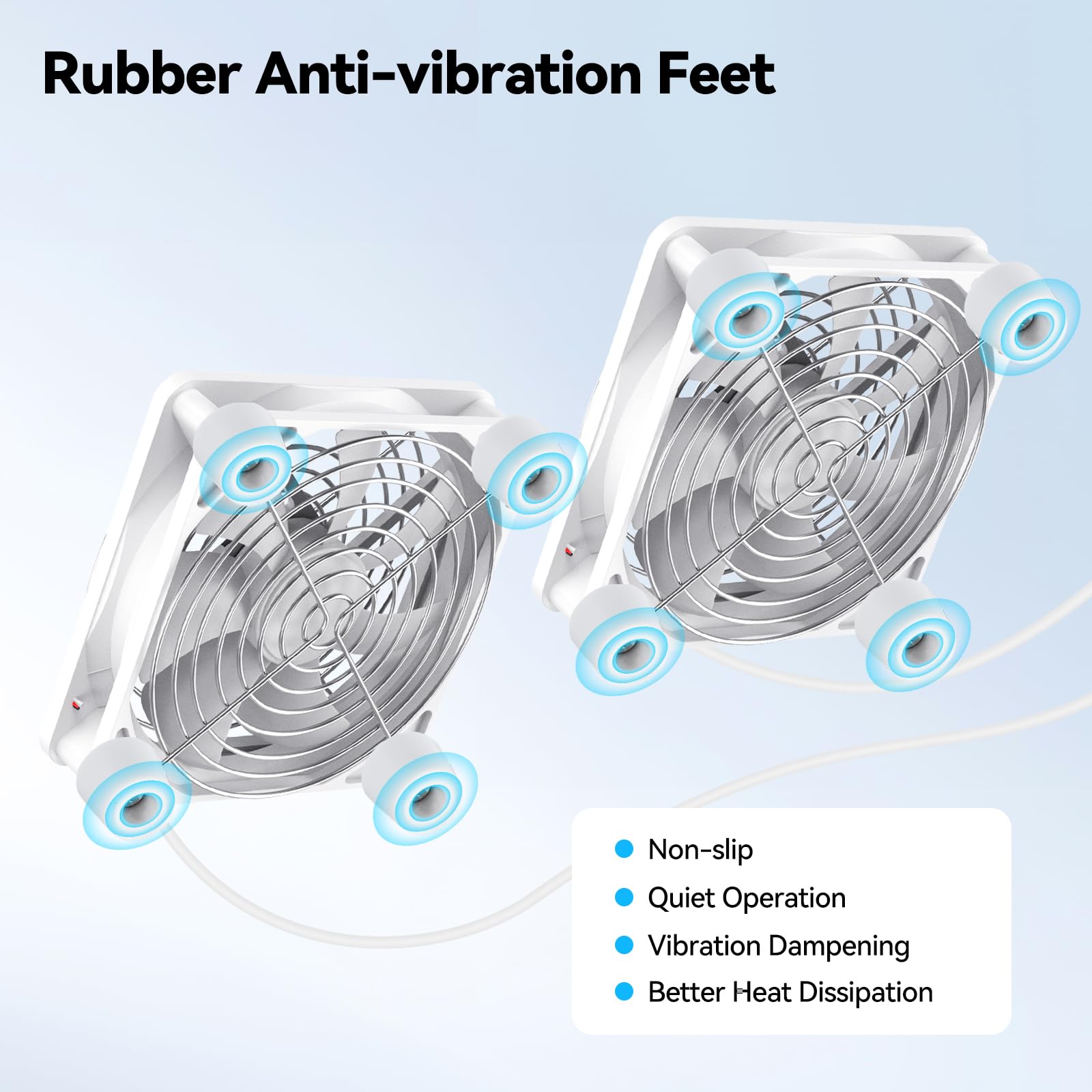 aceyoon Double ventilateur USB 120 mm avec contrôleur de température