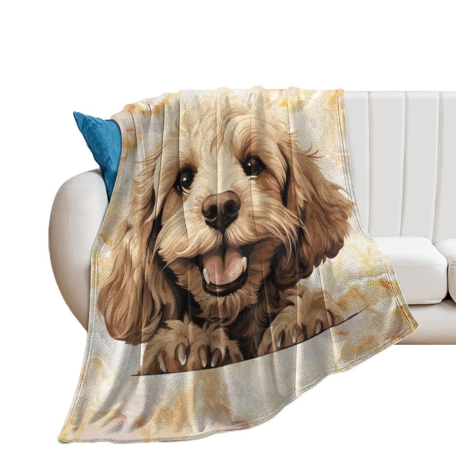 Luijorgy Women's Style-18 Cockapoo Blankets And Throws For Couch Bed Sofa Chair, Thicken Office Nap, Fluffy Lightweight Plush Super Soft Warm Flannel Throw Blankets For Man 70X80in