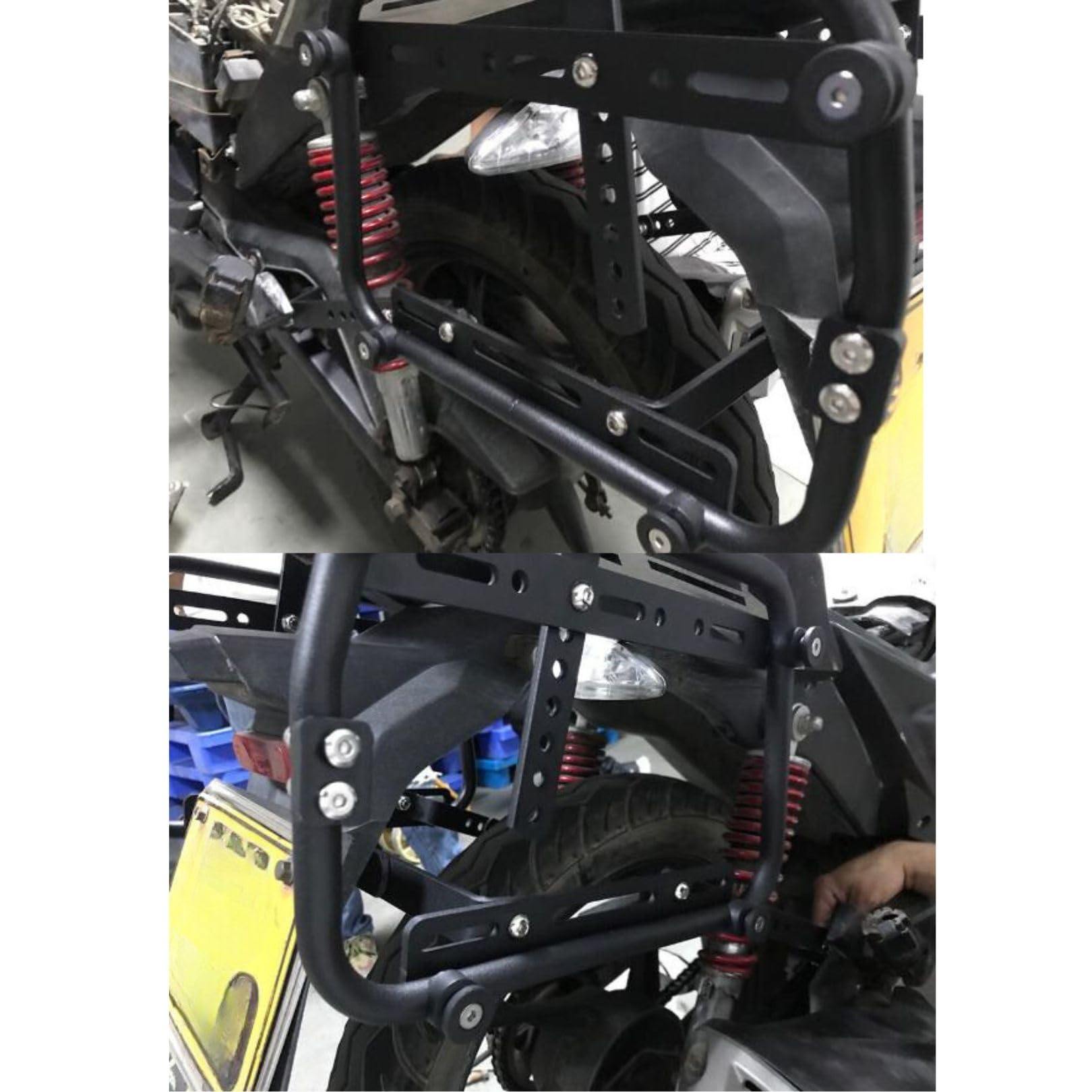 パニアケース（左右）汎用　ステー汎用付 バイク用 サイドボックス 取り付けステー 左右セット 汎用 パニア