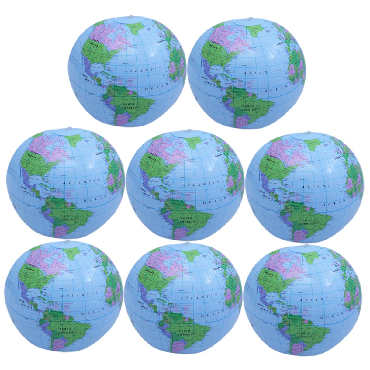 Didiseaon Palloni Gonfiabili da Spiaggia Leggeri e Galleggianti a Forma di Globo Set 8 in Pvc e Decorazioni per Feste Estive per Piscina