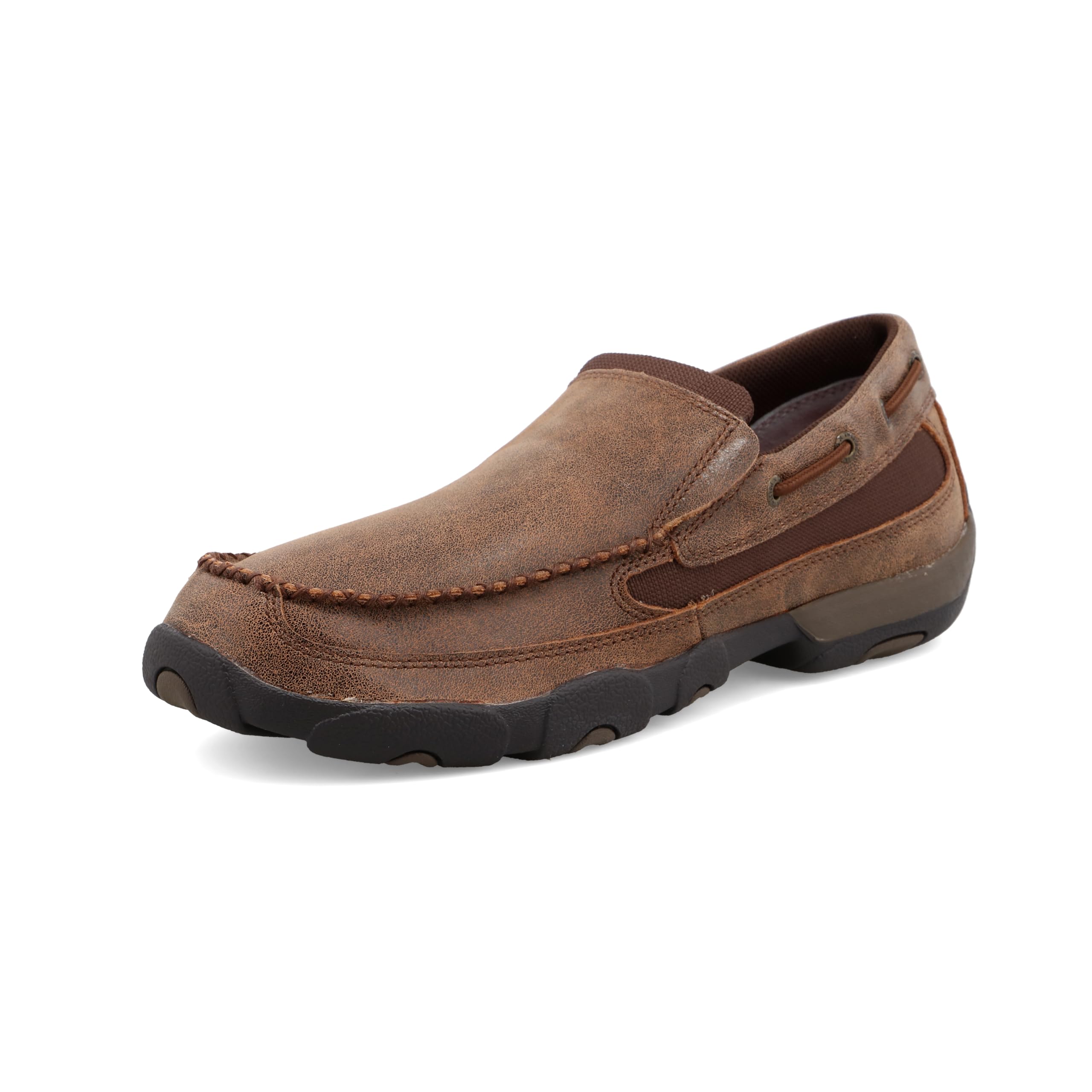 Twisted X Men's Slip-On Driving Moc, Moc Toe, Brown, 7.5 M