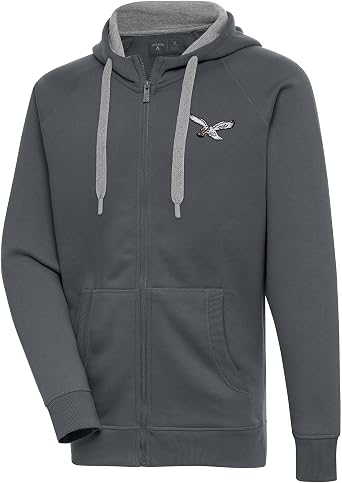 Antigua Mens NFL Throwback Logo Victory Full-Zip Hoodie