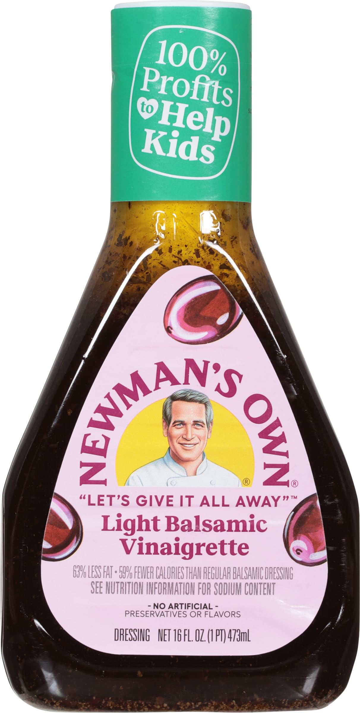 Amazon.com : Newman's Own Light Balsamic Vinaigrette Salad Dressing, 16-oz.  (Pack of 6) : Grocery & Gourmet Food