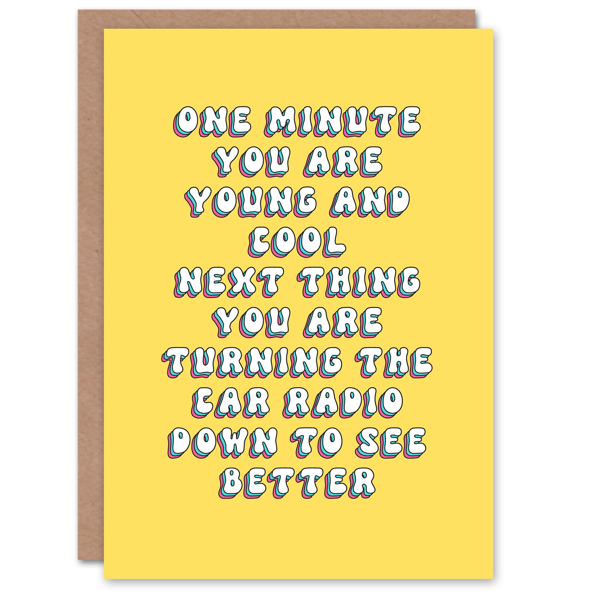 Artery8 Greeting Card Turning Car Radio Down To See Better Funny Cheeky For Her Woman Wife Sister Daughter Mum Birthday Card