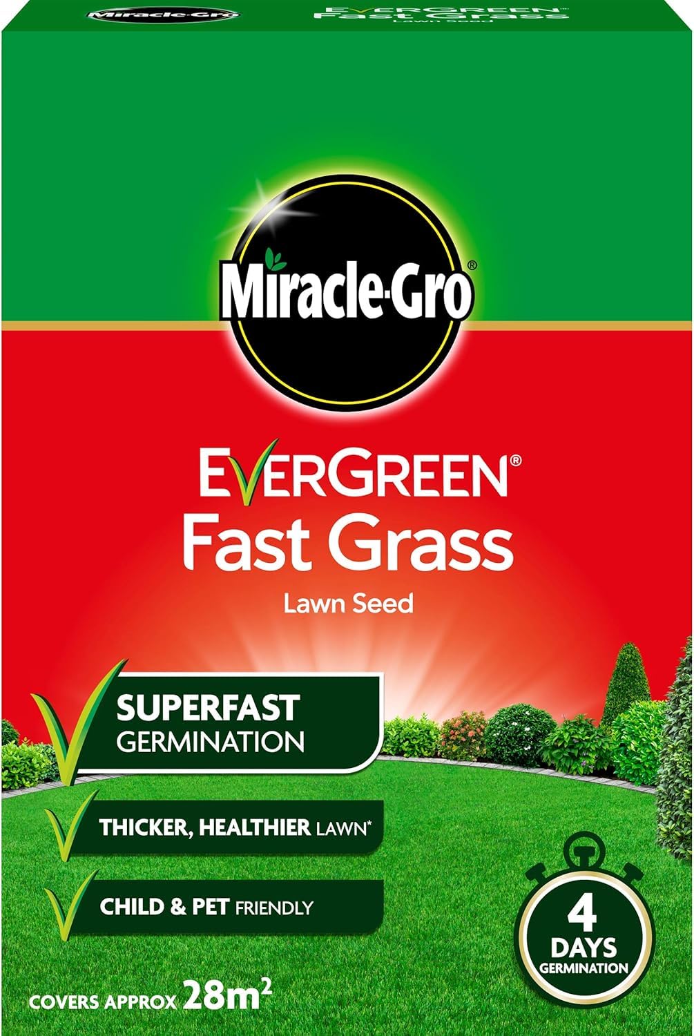 Miracle-GRO Evergreen Fast Grass Lawn Seed 840G - 28 m2