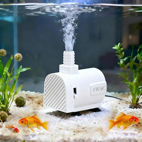 Miniatura 12 de Bomba de agua sumergible de 50 GPH - Bomba de fuente para acuario y pecera Mini, control de flujo ajustable, entrada lateral/inferior de doble Negro